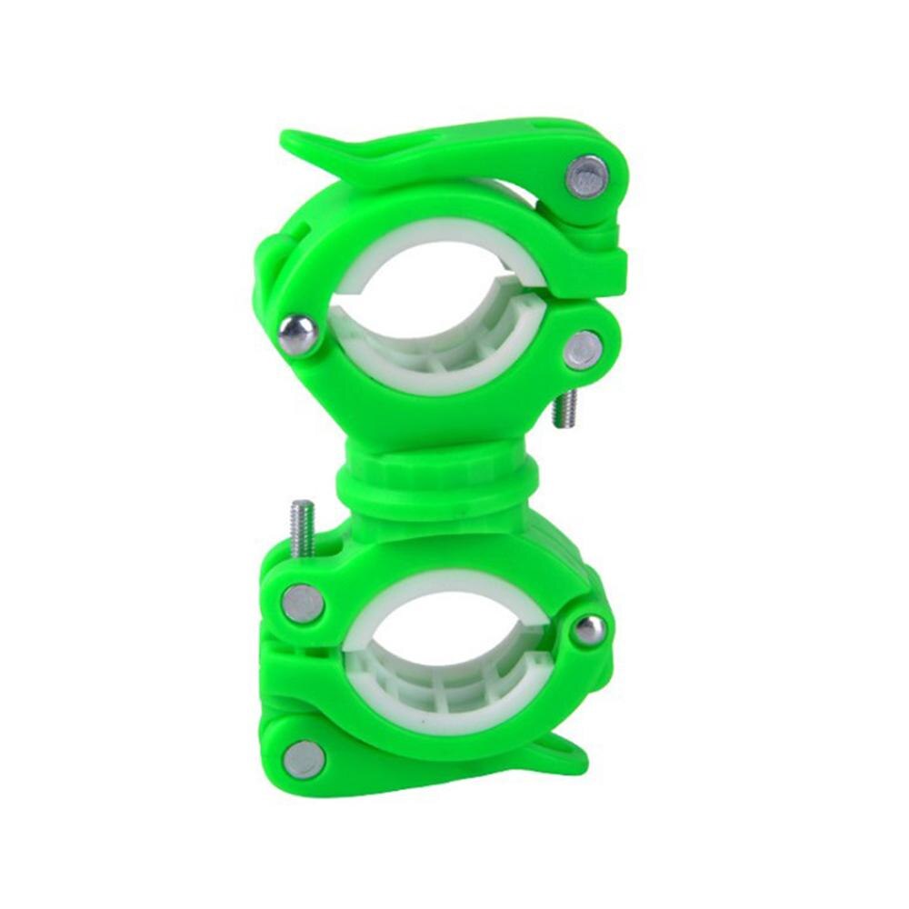 360 Degree Rotation Adjustable Bike Front Lamp Bracket Flashlight Holder Bicycle Handlebar Quick Release Light Mount Clamp Clip: Green