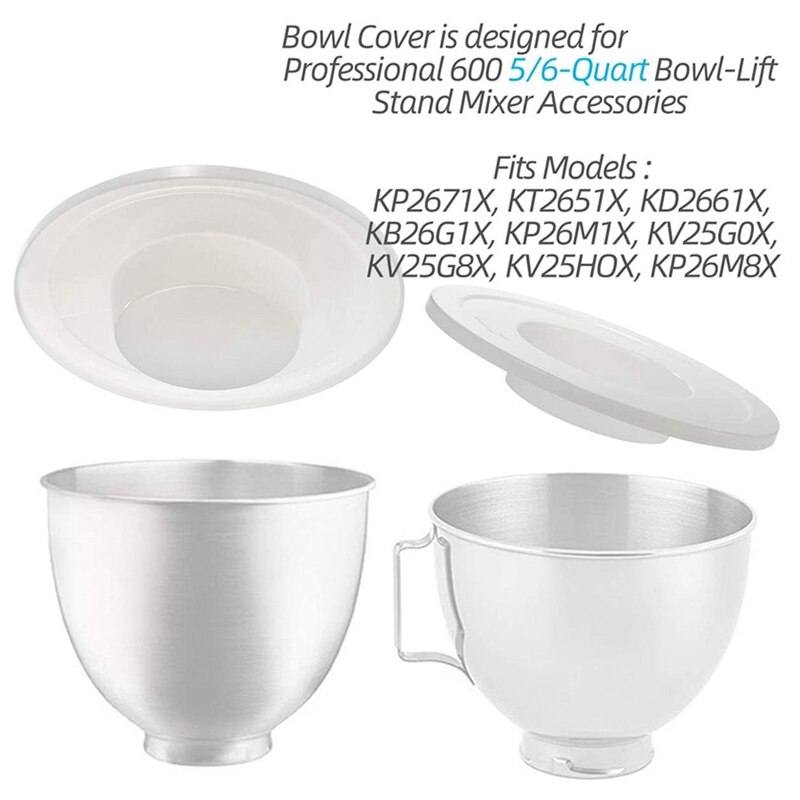 (4Pack)- Mixers Kom Covers Voor Kitchenaid 5/6 Quart Kom Gisting Deksel-Lift Modellen KV25G En KP26M1X KSM150