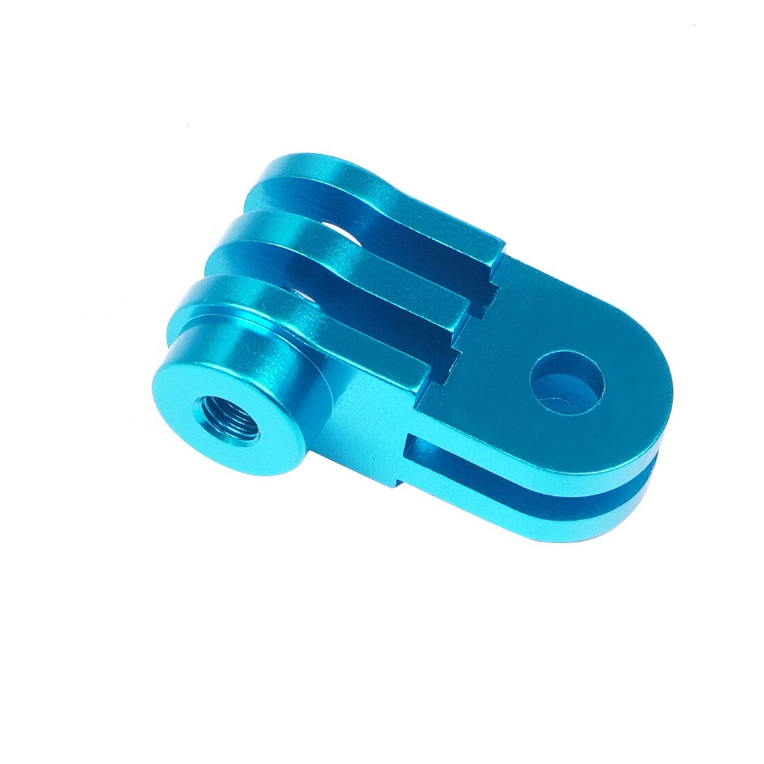 Adaptador de montaje de brazo pivotante ajustable de aluminio CNC para GoPro Hero 8, 7, 6, 5, 4, DJI, OSMO Action, SJCAM, YI, Eken: Blue Short adapter