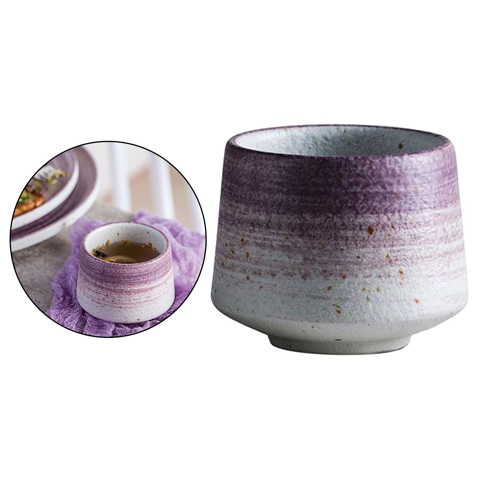 Traditionelle Keramik Tassen Tee Tassen Handarbeit Porzellan Tassen Flambed Glasierte: Violett