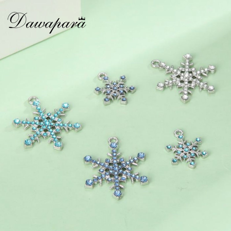 Dawapara Schneeflocke Reize Ohrringe/neckalces Weihnachten für Frauen Strass Schmuck 5 stücke