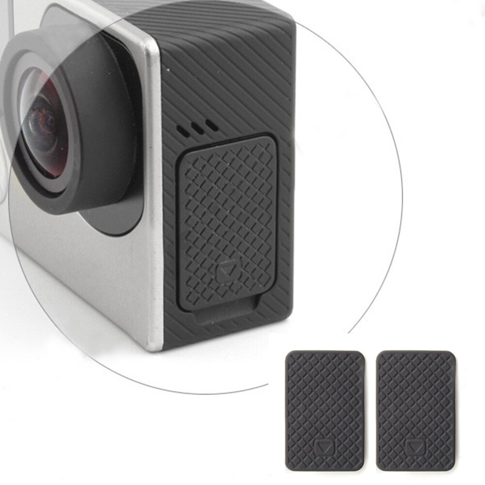 Couvercle de porte latérale USB de remplacement, pour GoPro Hero 4 3 + 3, noir, argent, accessoires de caméra