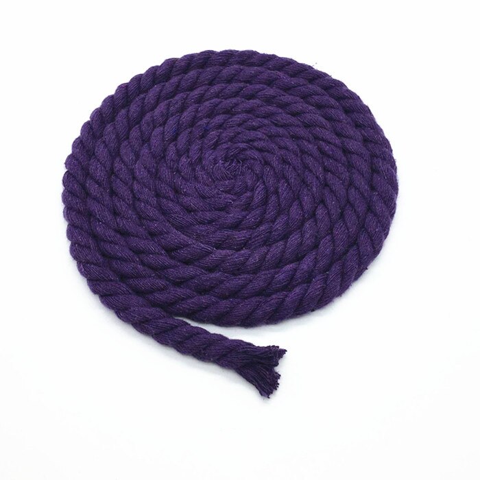 5 metros 10MM 3 partes retorcidas 100% cordones de algodón coloridos/cuerda para bolsa decoración del hogar accesorios textiles DIY: Blanco