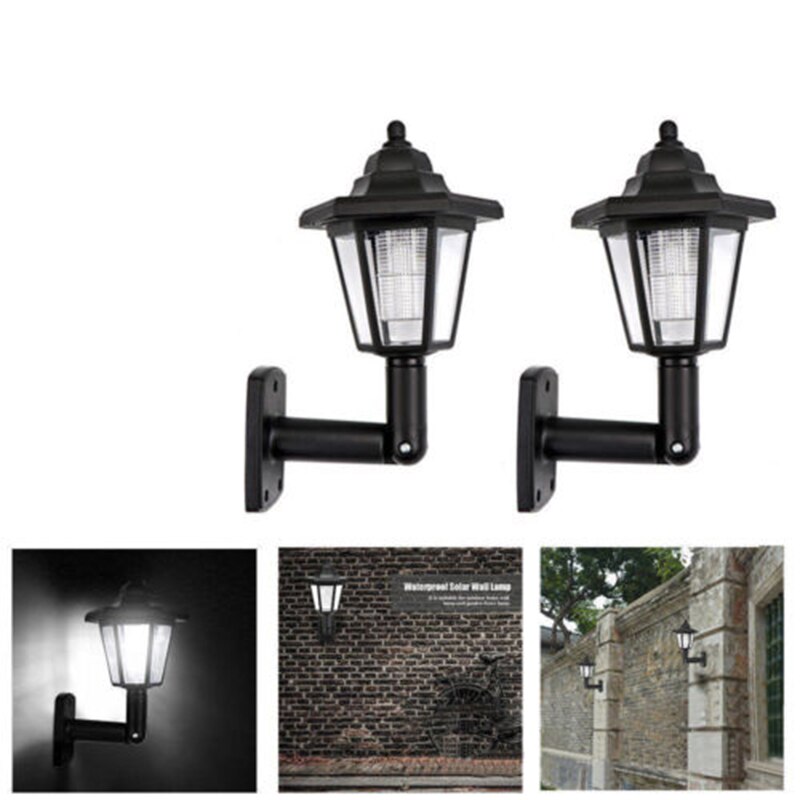 Chic Solar Power Led Light Path Wall Landschap Mount Omheining Lamp Outdoor * 1