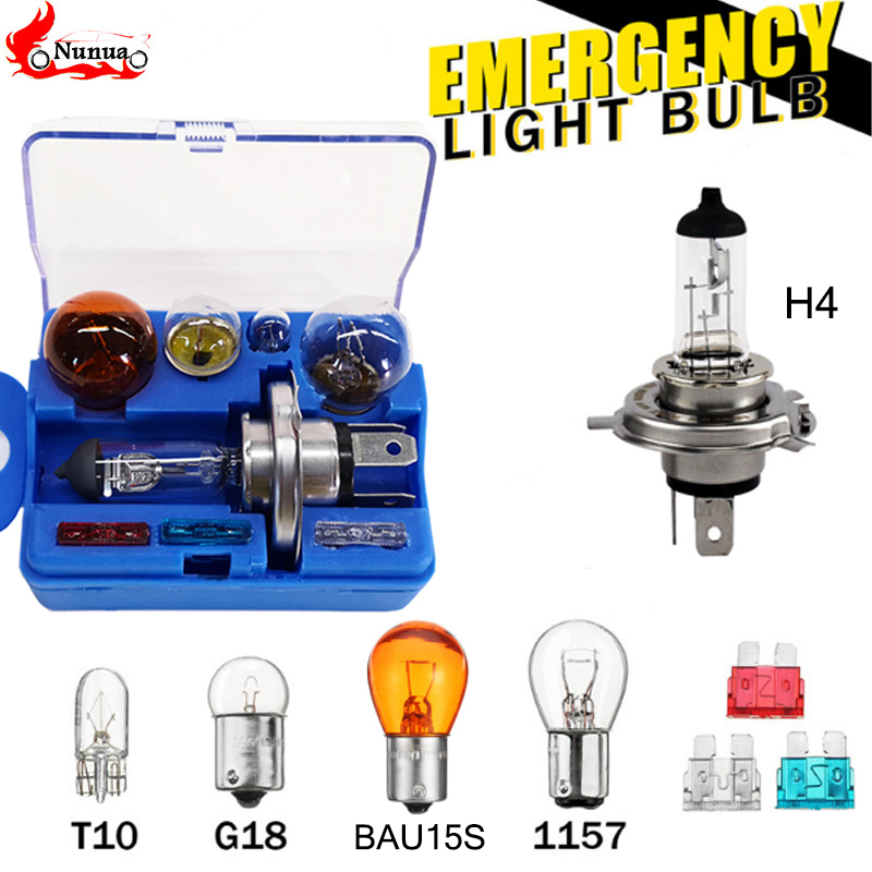 Auto Notfall Lampe T8,5 T10 G18 H1 H4 H7 Nebel Licht Drehen Lampe Scheinwerfer Birne BA15S BAU15S Bucht15D Auto Halogen Ersatz Licht SICHERUNG: Blau
