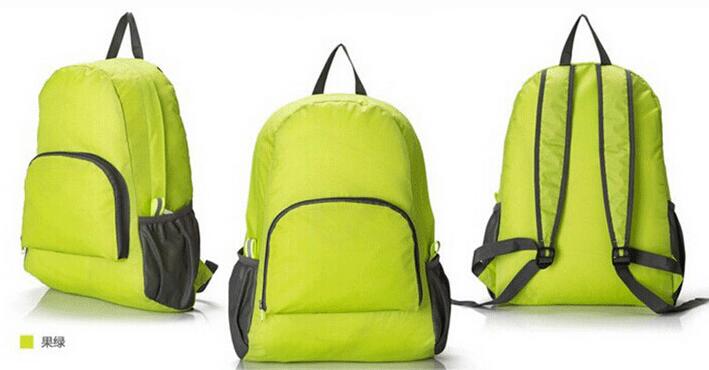 Udendørs sports rygsæk, sammenklappelig rygsæk, vandtæt computertaske, bærbar rygsæk: Grøn