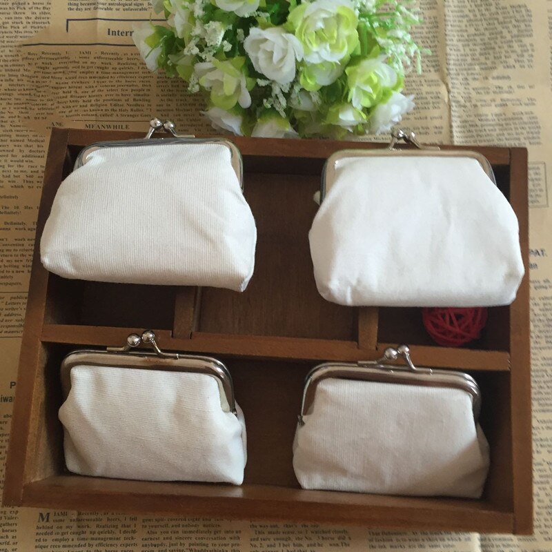 10 pcs vrouwelijke Canvas Purse Card Key Mini Purse Bag rits gesp Portemonnee Kaarthouder Portemonnee make-up tas trinket tas