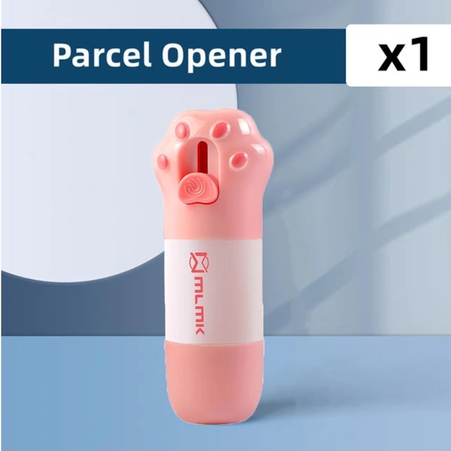 Cat Paw Thermisch Papier Correctievloeistof met Mes Pakketdoosopener Home Anti Peep Identiteitsinformatie Privacybeschermer Gum: Licht Groen