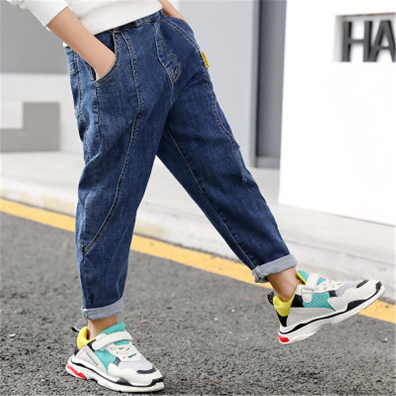 Drenge jeans denim bukser børn casual jeans cowboy lange bukser elastisk talje børn casual bukser drenge jeans bukser tøj