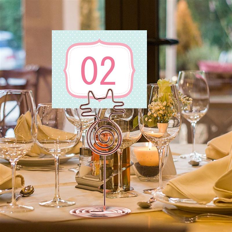 12 pz ristorante ufficio segnaposto da tavolo supporto da tavolo impostazione etichetta clip casa ufficio Deposito