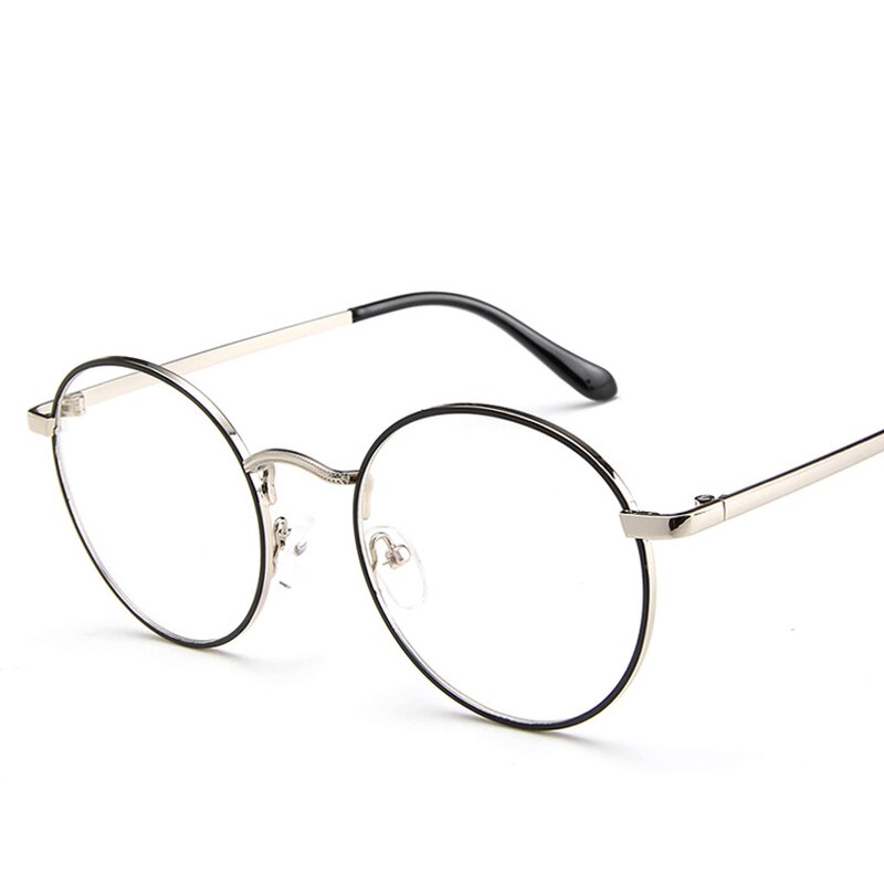 retro voor vrouwen mannen brillen frame luxe full metal ronde bril frame koreaanse nerd clear licht bril