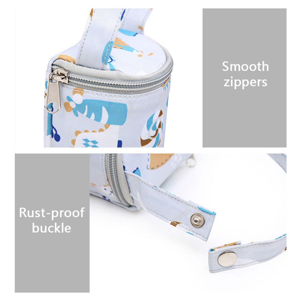 Insulated Baby Bottle Bag Thermal Bag Stroller Cup Holder Baby Feeding Milk Bottle Insulation Bag Portable Nursing Bottle Bag