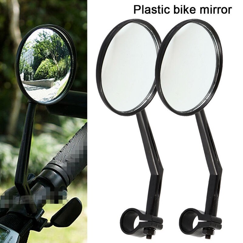 1 Paar Fiets Achteruitkijkspiegel Stuur Spiegels Fietsen Achteruitrijcamera Mtb Bike Siliconen Handvat Achteruitkijkspiegel