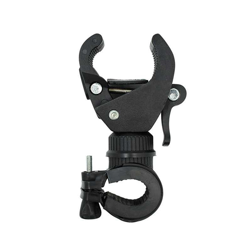 90/360 ° roterande ficklampa klämma cykel cykelstyre led-ficklampa ficklampa montering klämma hållare greppfäste cykelljusfäste: Vit