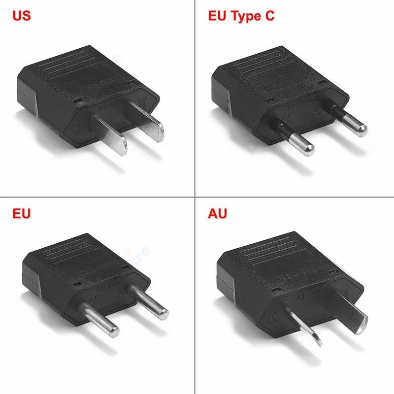 EU Plug Adapter AU American US To EU Euro Travel Adapter Type C Electric Plug Converter Power Sockets AC Outlet Power Converter