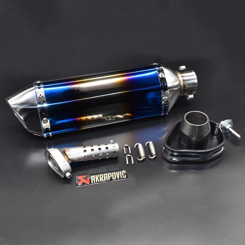 Universele voor akrapovic moto rcycle uitlaat escape moto met db killer Uitlaat Systemen voor honda benelli msx125 nmax EP01: stickers F