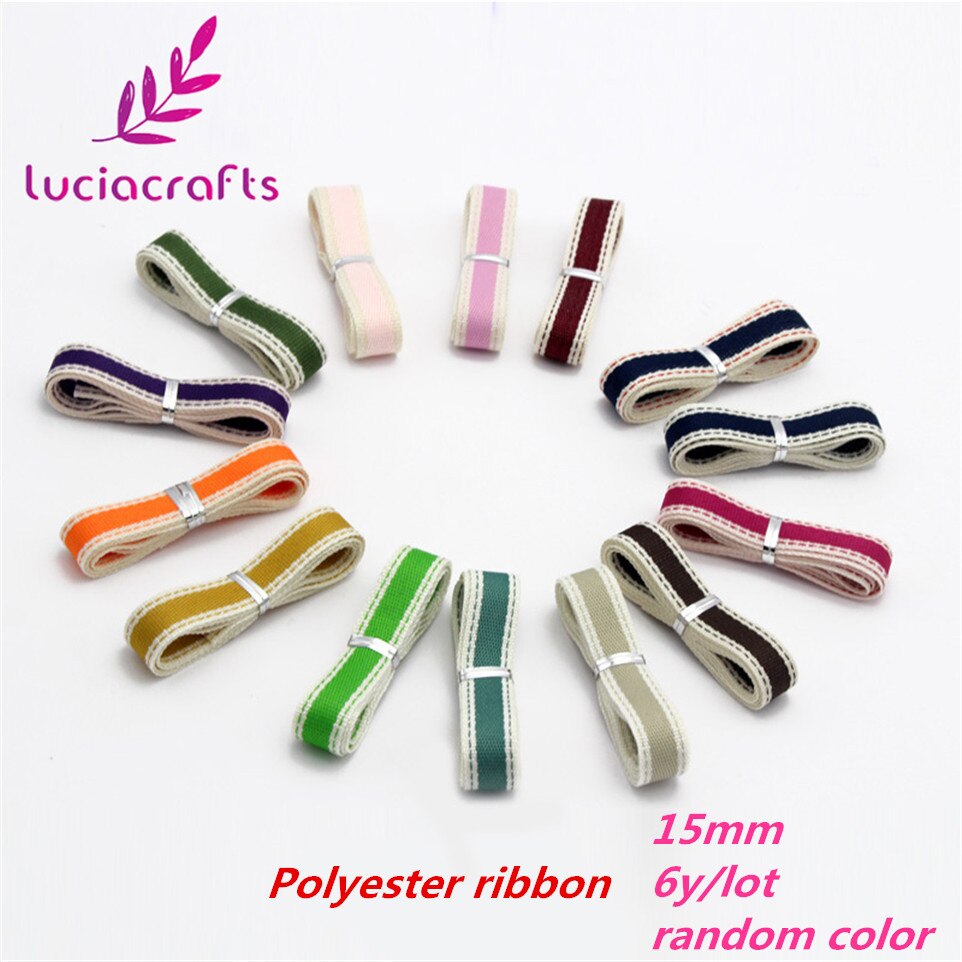 ! Lucia ambachten Multi stijlen Lint Grosgrain Satijn Hennep Linten DIY Cadeaupapier Bruiloft Decor Materialen T0315: Style 1  6yards