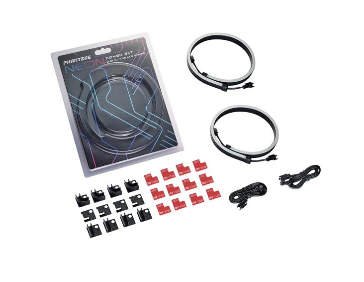 PHANTEKS M1 M5 Light strip ARGB Neon computer case decoration led strip 5V 3PIN light header AURA 550mm 1000mm: PHANTEKS 400mm X2