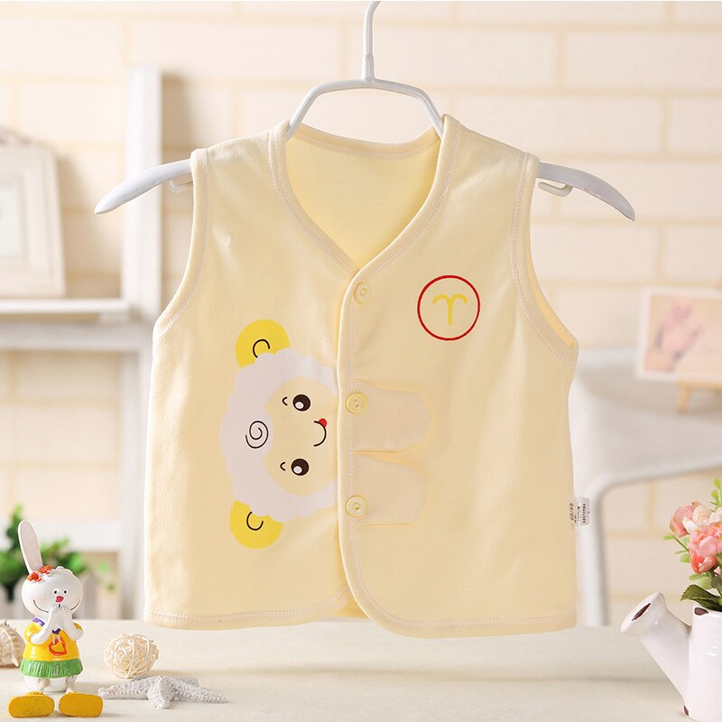 Chien Cartoon bébé gilet 100% coton doux infantile gilet confortable bébé garçons filles vêtements v-cou printemps été bébé filles vêtements