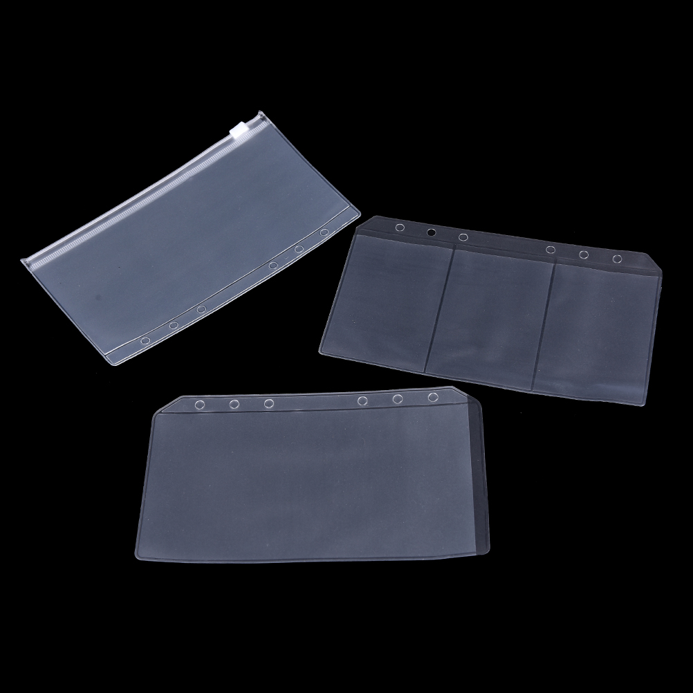 A5/A6 PVC étanche Filofax sac à fermeture éclair planificateur concis spirale stockage carte sac produits de classement