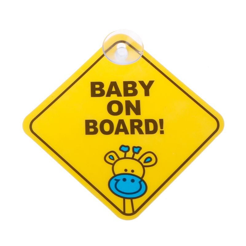BABY ON BOARD PVC Suck Warning Mark Sign Sticker Car Window Safety Notice Board 781B: Black