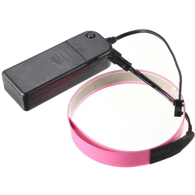 El tråd färgglad flexibel elektroluminiscerande tejp el tejp batteriström vit/blå/röd/rosa/lila/grön/citrongrön/gul