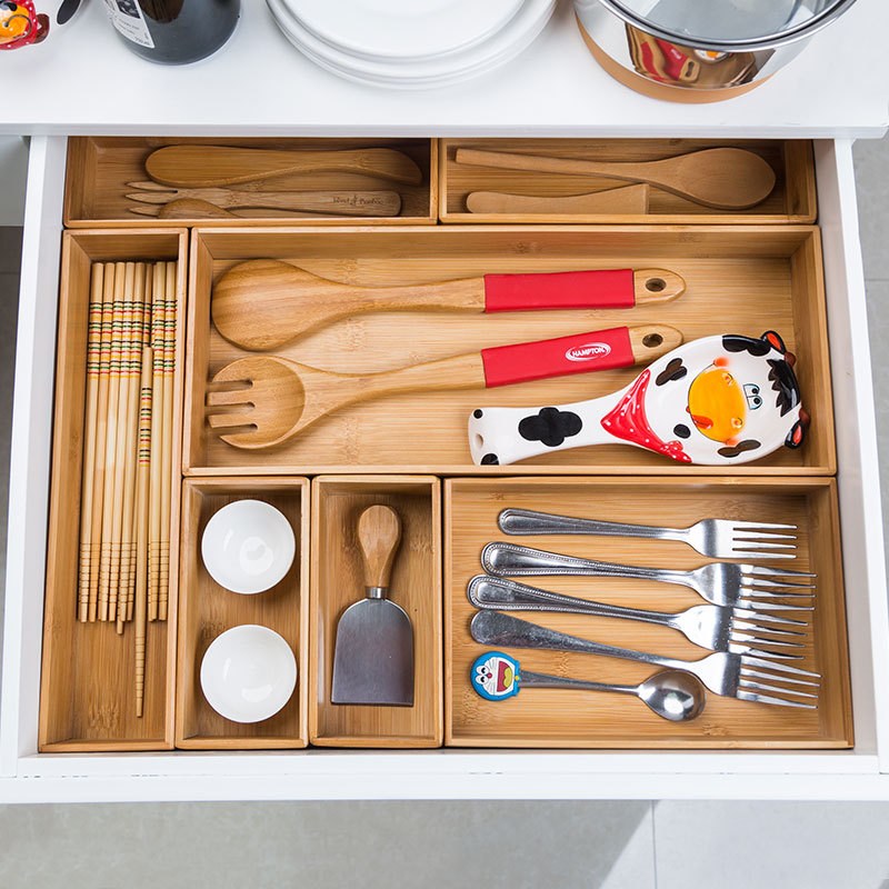 Japanese Drawer Divider Style 6 Sizes Storage Box Office Home Kitchen Cutlery Bathroom Desktop Jewelry Makeup Organization
