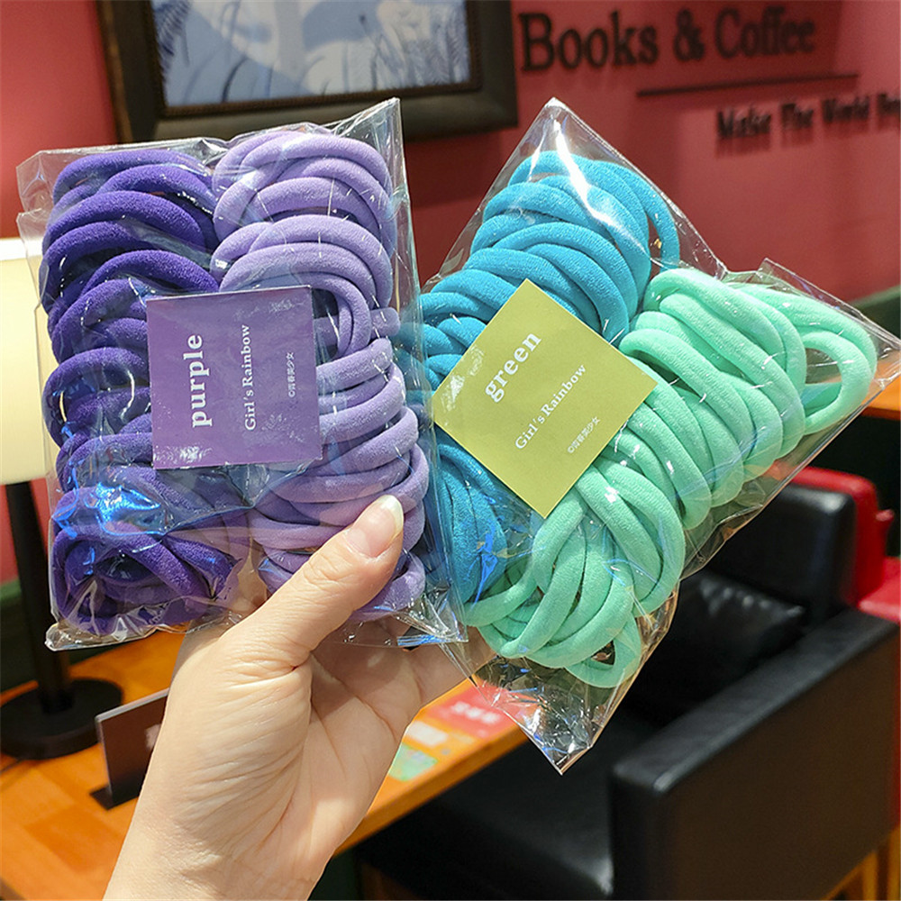 50/- piece set of women's/girls 4cm 2cm nylon elastic hair bands, ponytail holders, rubber bands, scrunchies, headbands, hair accessories