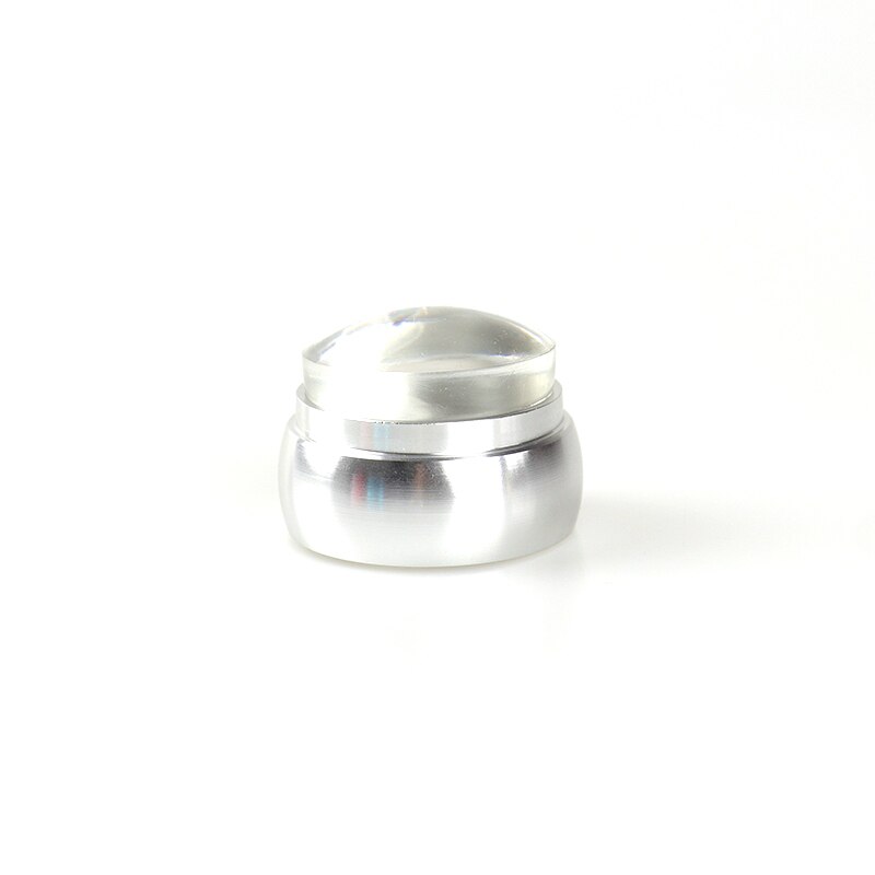 Transparent Head Nail Stamper Scraper Set Silicone Stamper for Nail Art Stamping Plate Template Stamp Tools: Silver