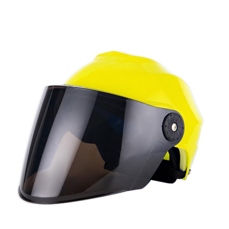 Motorcycle Helmets Electric Bike Helmet Light Sunscreen Half-covered Helmet Summer Scooter MTB Moto Riding Helmets: 06 yellow