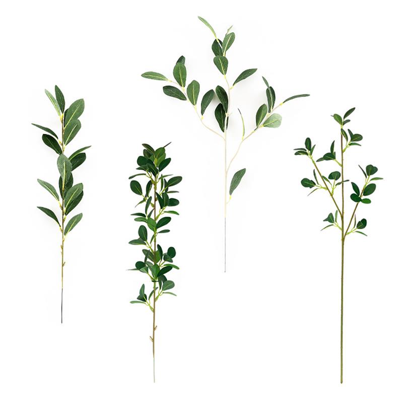 1PC Artificial Leaf Stem Lifelike Artificial Greenery Stem Faux Plant For Home Decor Office Decor