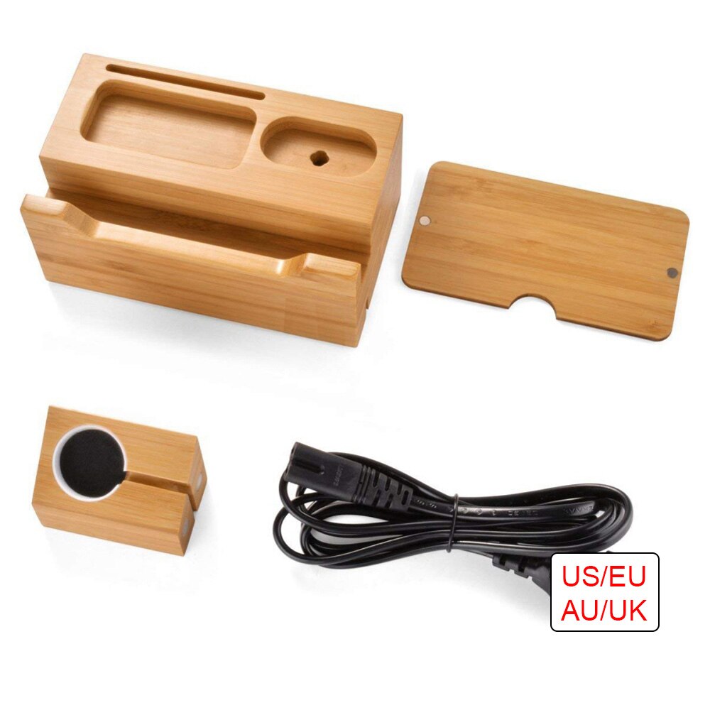 Wood Charger Station For Apple Watch Charging Dock Station 3 USB Ports Charger Stand Holder For iPhone Dock Stand Cradle Holder