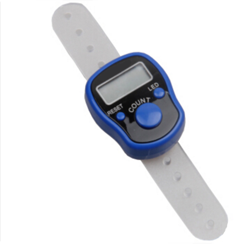 Digital Tally Finger Counter with Led, Colorful Tasbeeh Tasbih 5-Digits Counter Clickers with Led Light, Carry Ring,: Blue