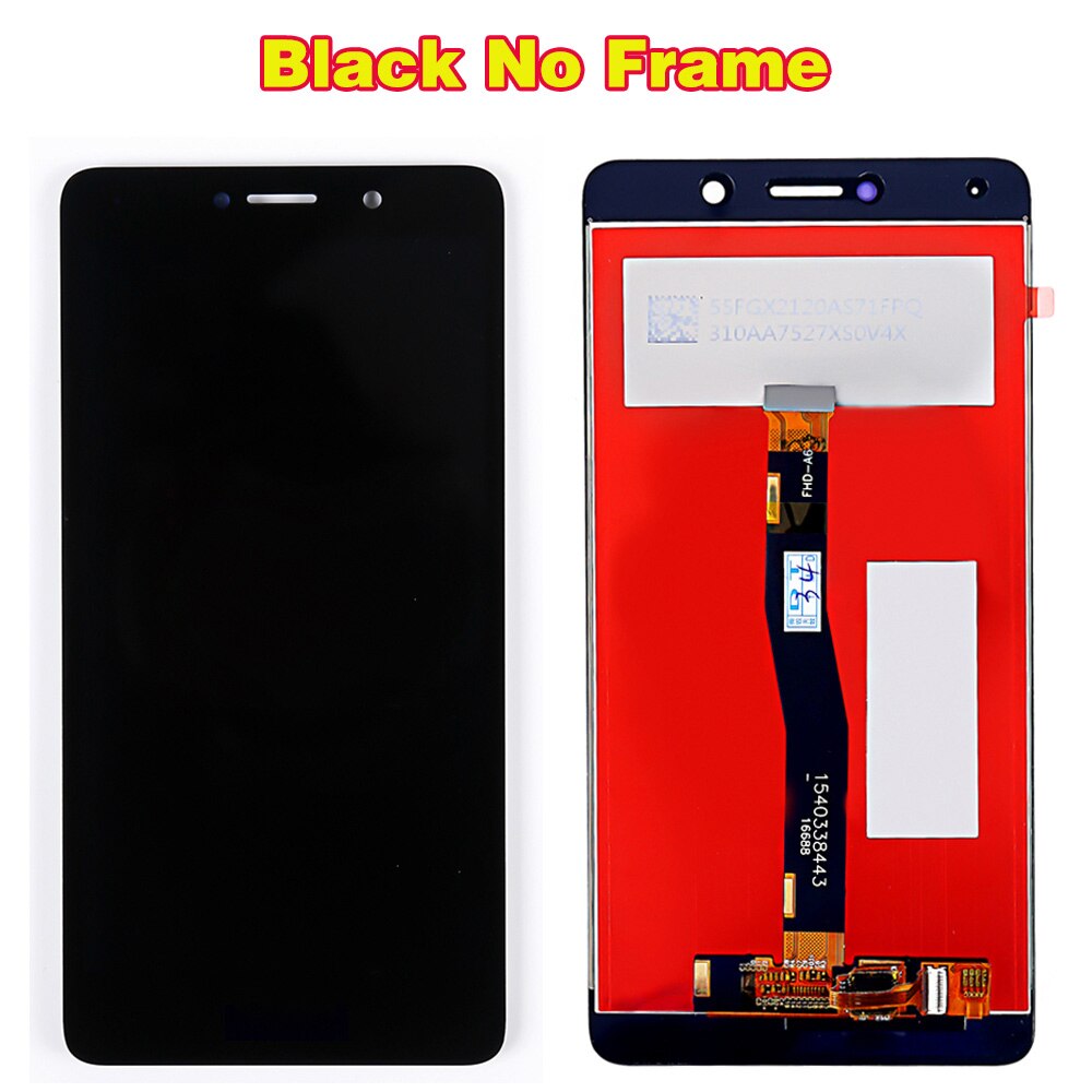 Huawei LCD Display For Huawei Honor 6X BLN-L24 BLN-AL10 BLN-L21 BLN-L22 touch screen Digitizer Assembly Frame with Free Tools: Black without Frame
