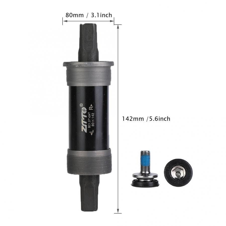 Bicycle Bottom Bracket with Screws Square Tapered Threaded Bottom Bracket 80*142mm 100*155mm 100*177mm: 80x142mm