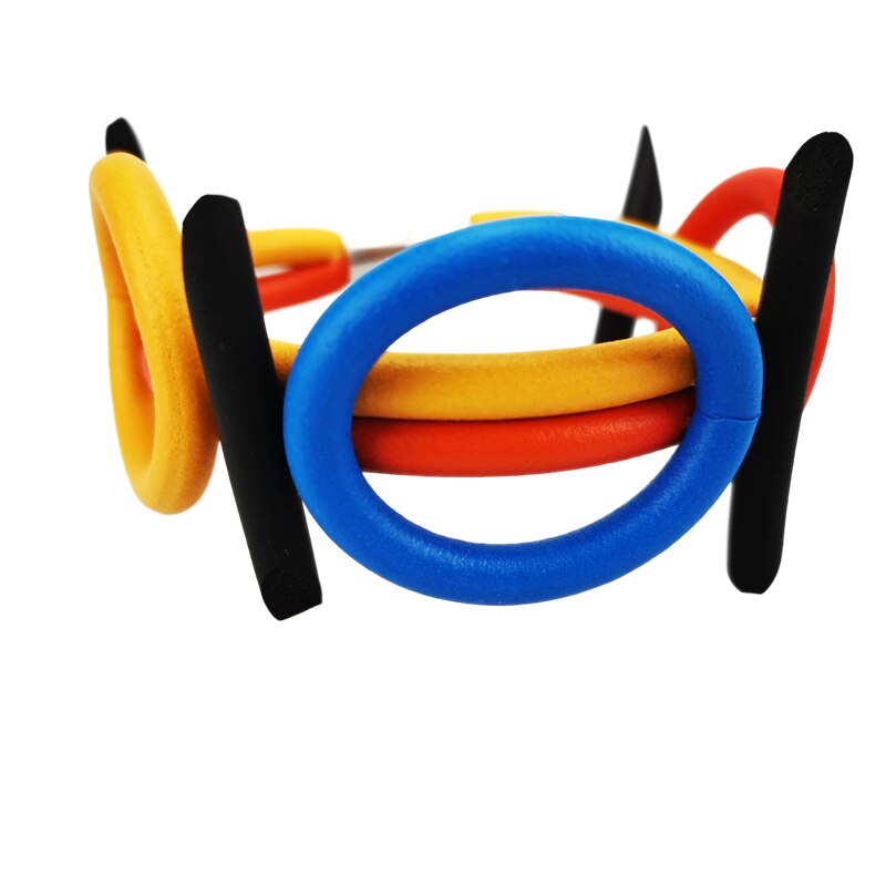 Bracciale Charm UKEBAY - Bangles in Gomma Multicolore - Stile Gotico Punk - Gioielli Donna
