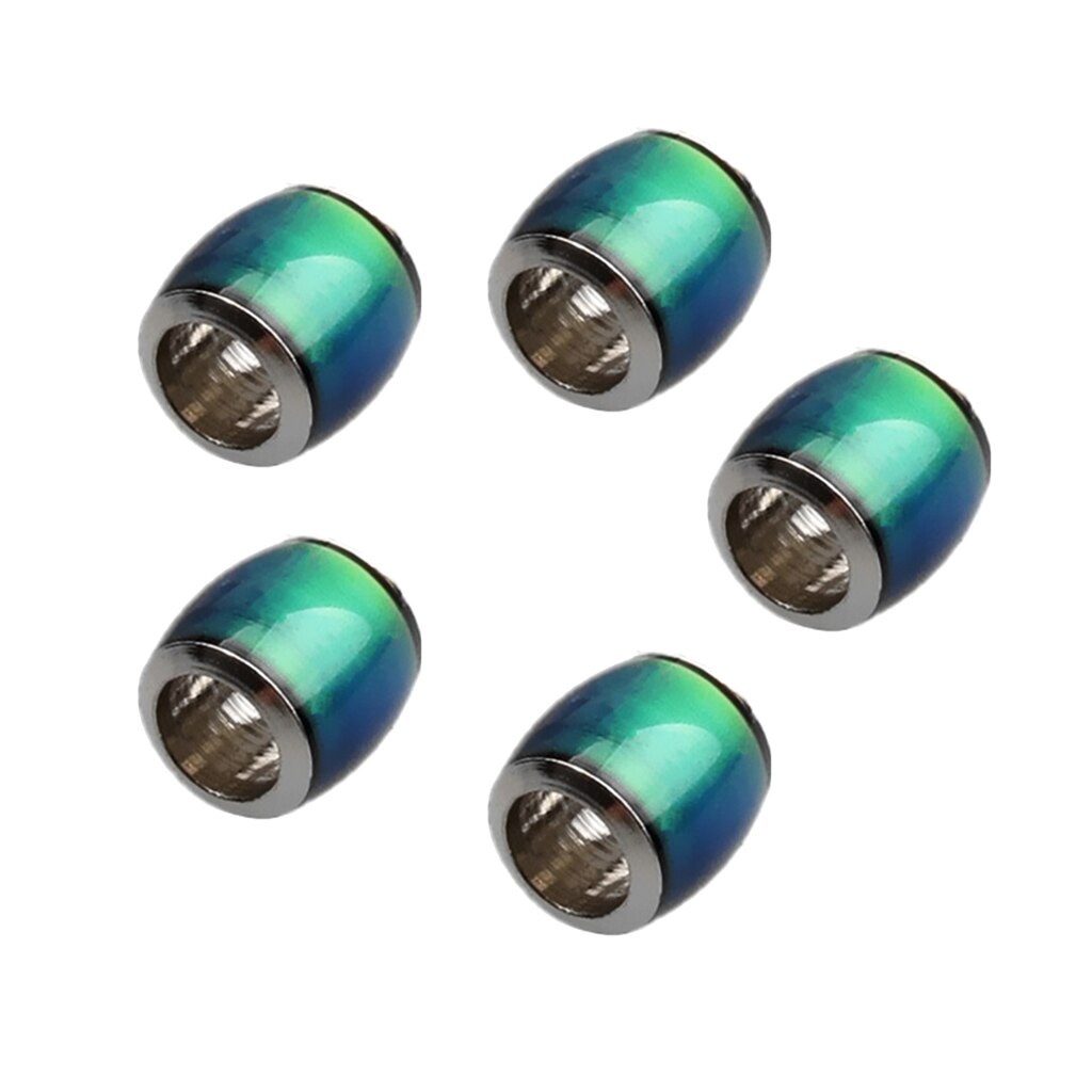 Perles d&#39;humeur thermosensibles, 5 pièces, breloques d&#39;espacement de baril pour collier et Bracelet 7x7mm