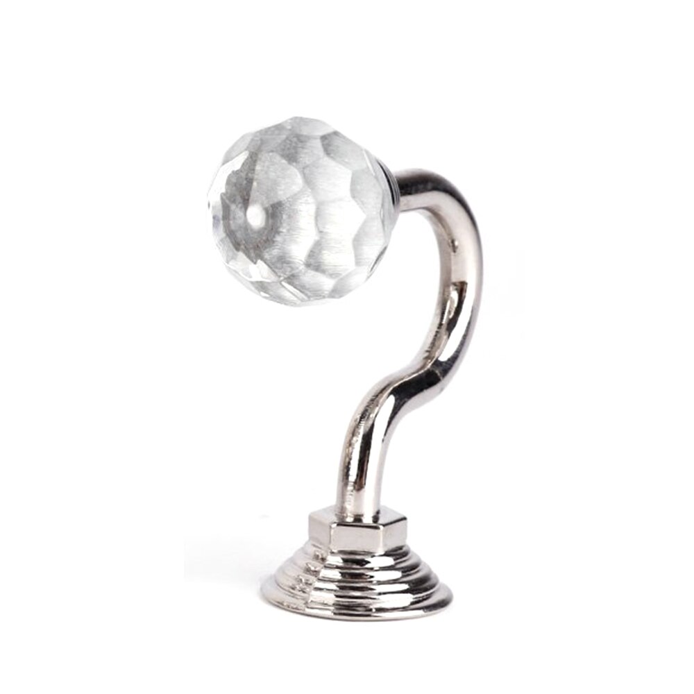 2 stk vægmonteret gardinholder gardinbøjle krog vægspænde rustik skab skuffespændehåndtag: Sølv