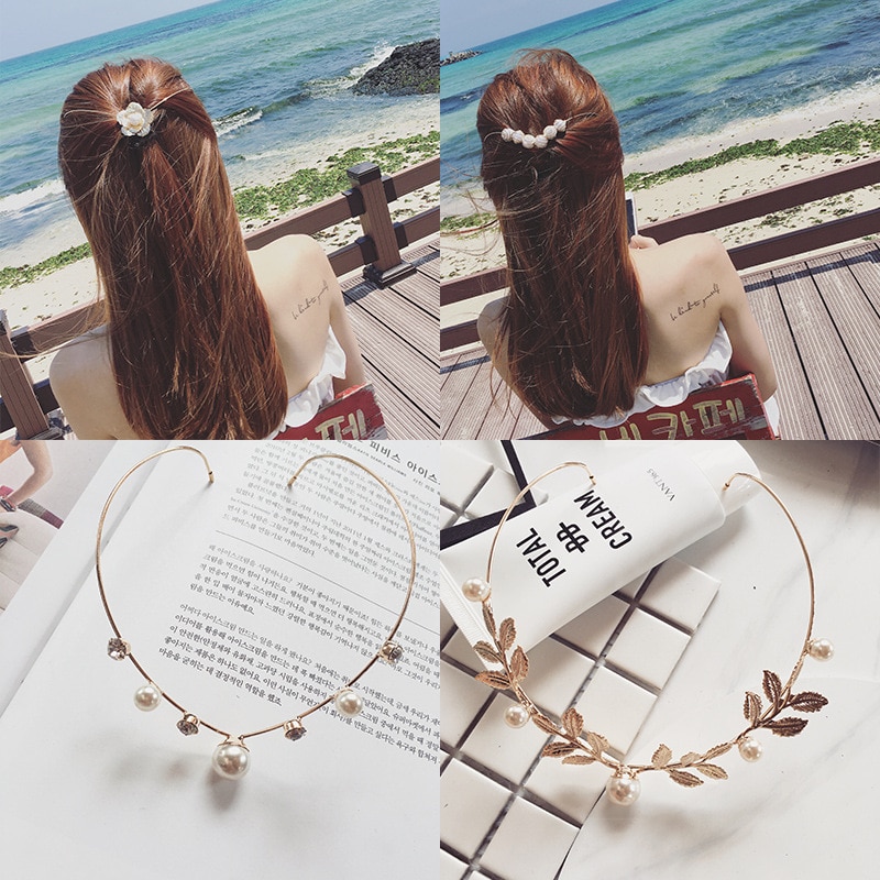 Headdress Gold Olive Leaf Headband Hair Comb Clip Hairpin Crown Jewelry Headpiece Greek Bridal Wedding Hair Accessories