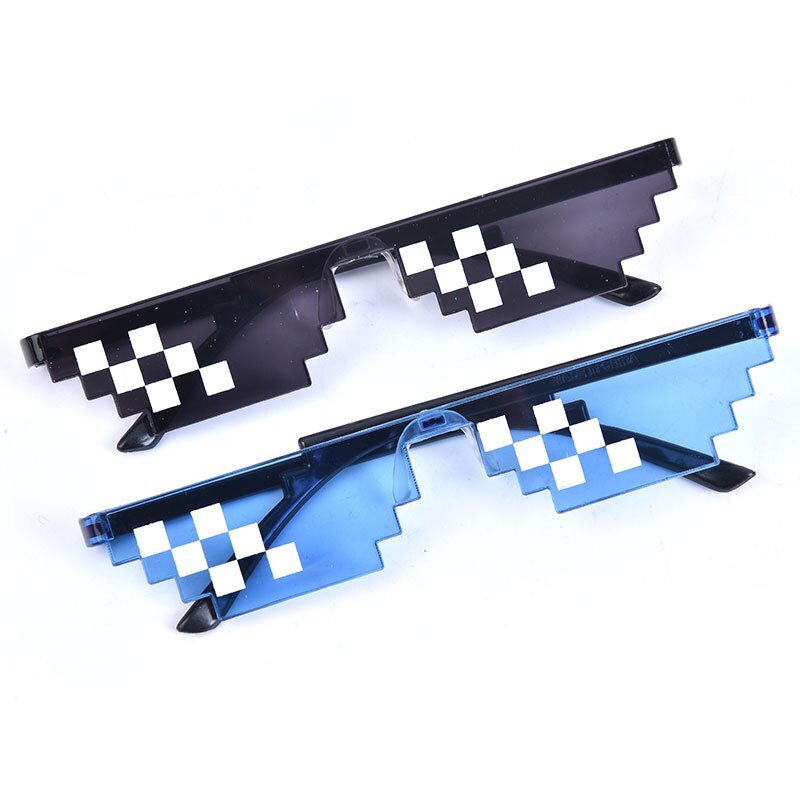Men Women Pixel Glasses Mosaic Glasses Sunglasses Trendy Cool Party Funny Vintage Shades Eyewear