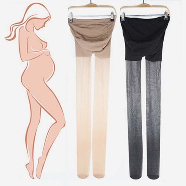 2 stk/partier graviditetstøj graviditetstøj forår og sommer ultratynde gravide strømper maveløft xl