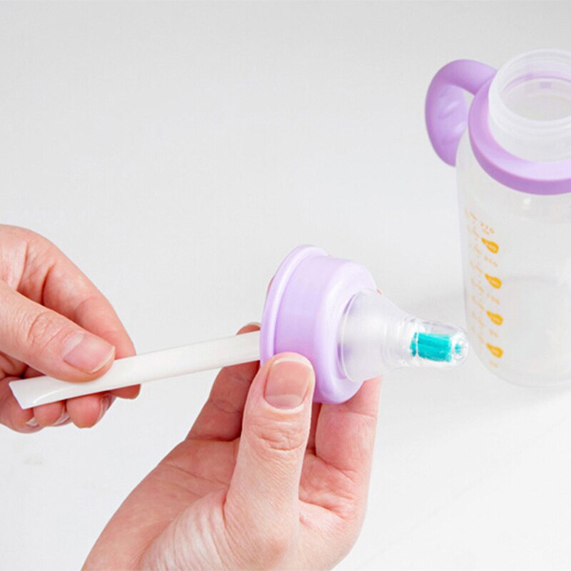 2 teile/satz Schmale Pinsel Langen Griff Tragbare Baby Milch Flasche Lücke Reinigung Pinsel