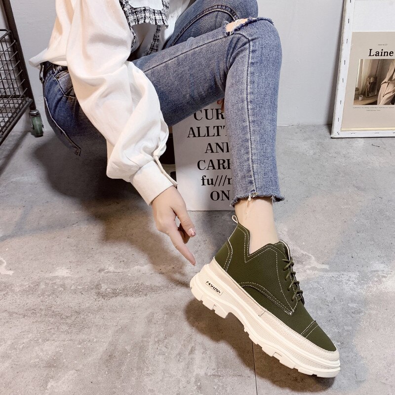 COOTELILI bottines cuir daim femme bottines femme bottines chaussures femme décontractées 4CM hauteur de talon baskets femme