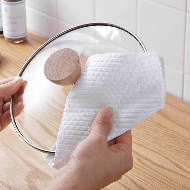 Trapo de cocina desechable de textil no tejido no engrasado Lazy no-clean, toalla de limpieza para el hogar, paño de fregado absorbente