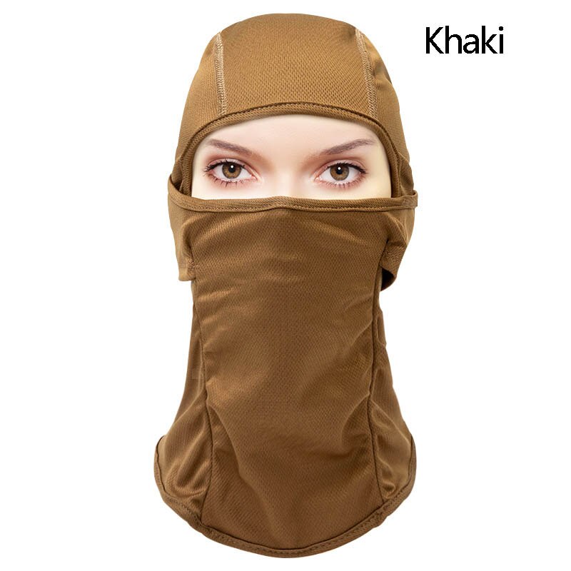 Winddicht skimasker, motormasker, nekkap, buitenmasker, vochtafvoerend, gezichtsbedekking  qp2: Khaki