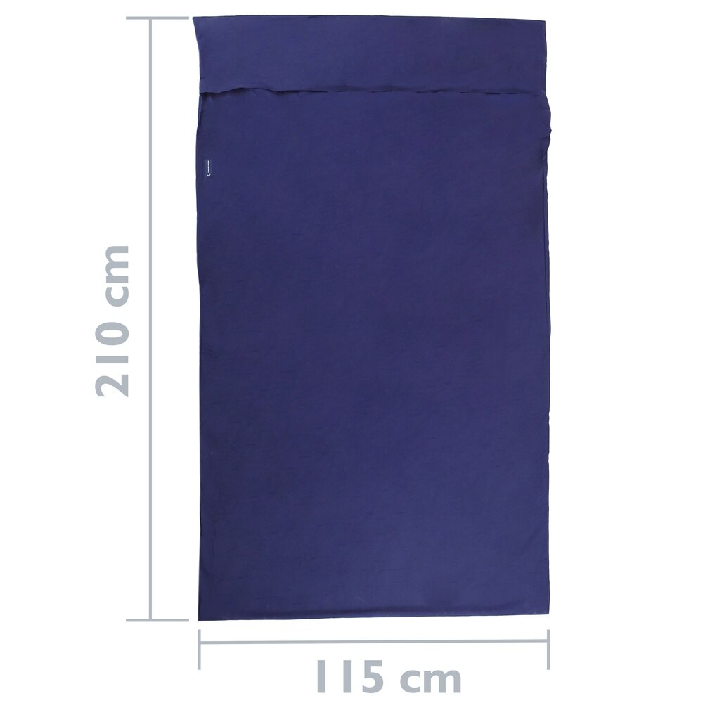Primematik-reise sovepose 115 x 210 cm mikrofiber blå
