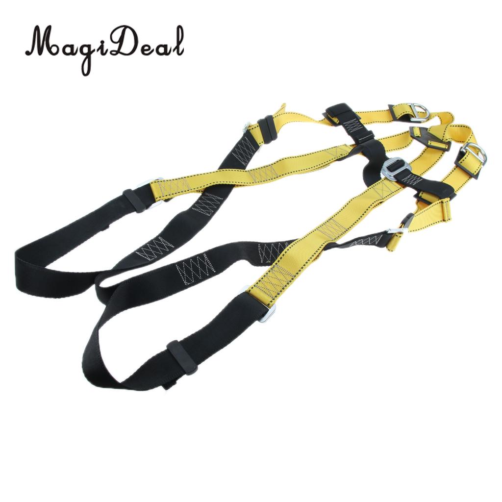 High Strength Poly Full Body Rock Climbing Harness Adults Safe Belts Guide Mountaineering Rappelling Equipment