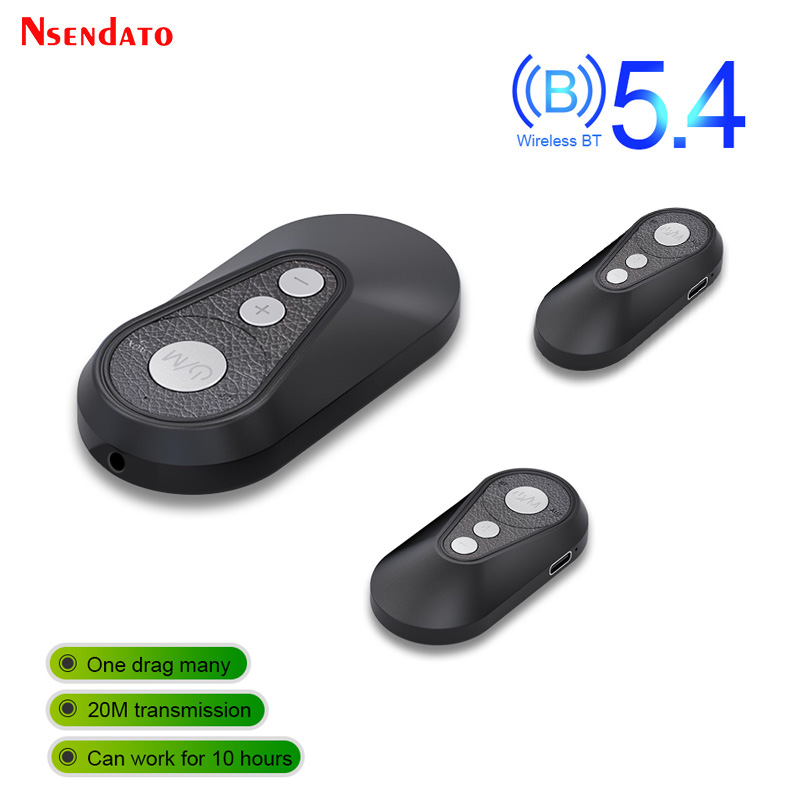 Adaptateur audio sans fil pour haut-parleurs MP3 de voiture, émetteur et récepteur de musique Auracast, compatible Bluetooth multipoint 5.4 LE, TV: Rouge