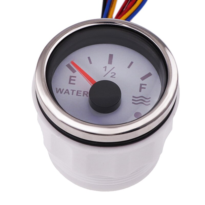 Auto Water Niveau Gauge 0 ~ 190 Ohm / 240 ~ 33 Ohm 52Mm Water Tank Level Gauge met Alarm Fit Voor Boot Marine Motorfiets