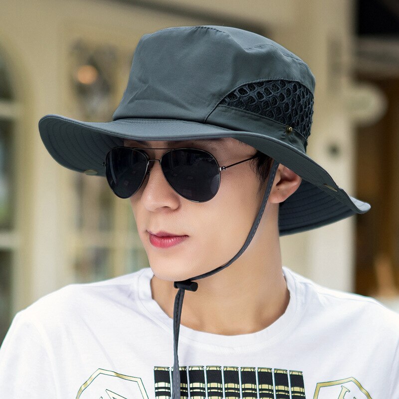 male summer shade bucket hat outdoor leisure sunscreen hats for men